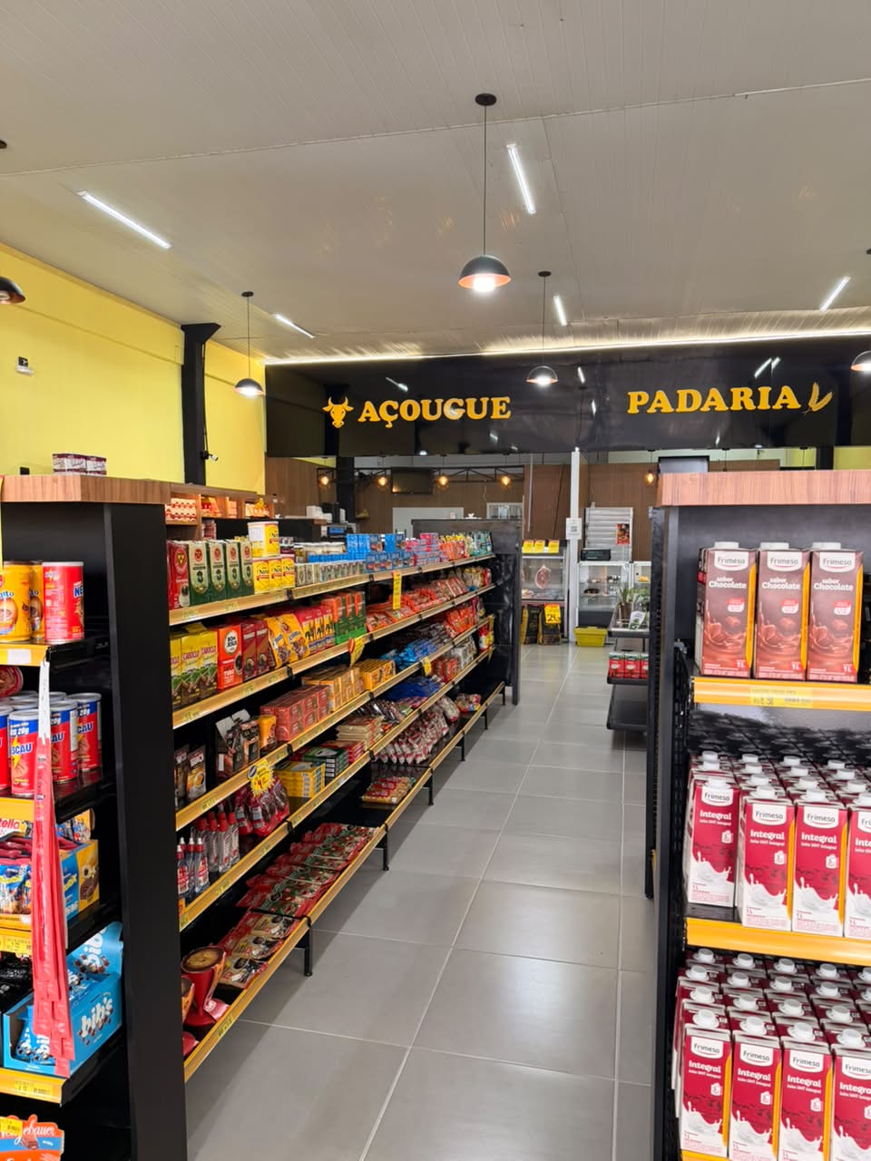 Corredor de doces, cafés e matinais
